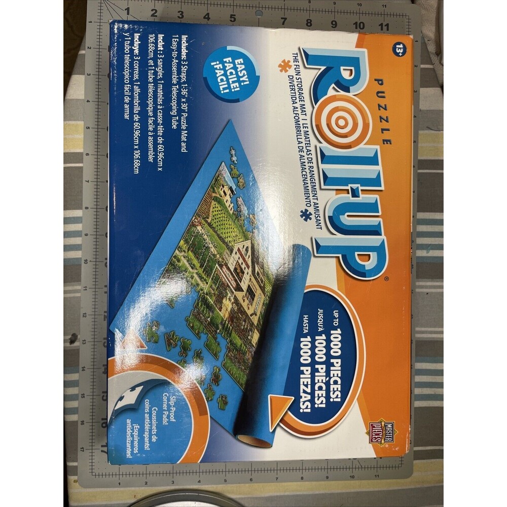 MASTER PIECES PUZZLE ROLL UP STORAGE 36x30 MAT TELESCOPING CARDBOARD TUBE